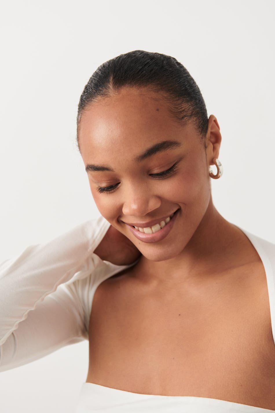 clean hoops earrings - Shiny silver