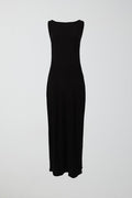 Soft touch boatneck maxi dress - Noir