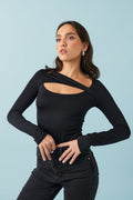 Cutout top - Noir