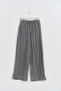 Crinkle texture trousers - Gris