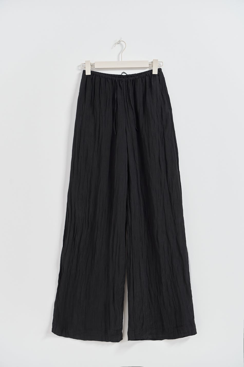 Crinkle texture trousers - Noir