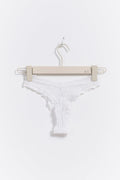 shaped lace thong - Noir