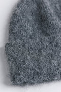 Textured knitted beanie hat