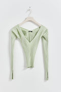knitted top - Noir