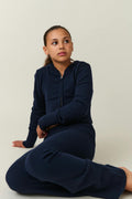 Knitted yoga hood - Bleu marine