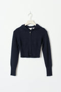 Knitted yoga hood - Bleu marine
