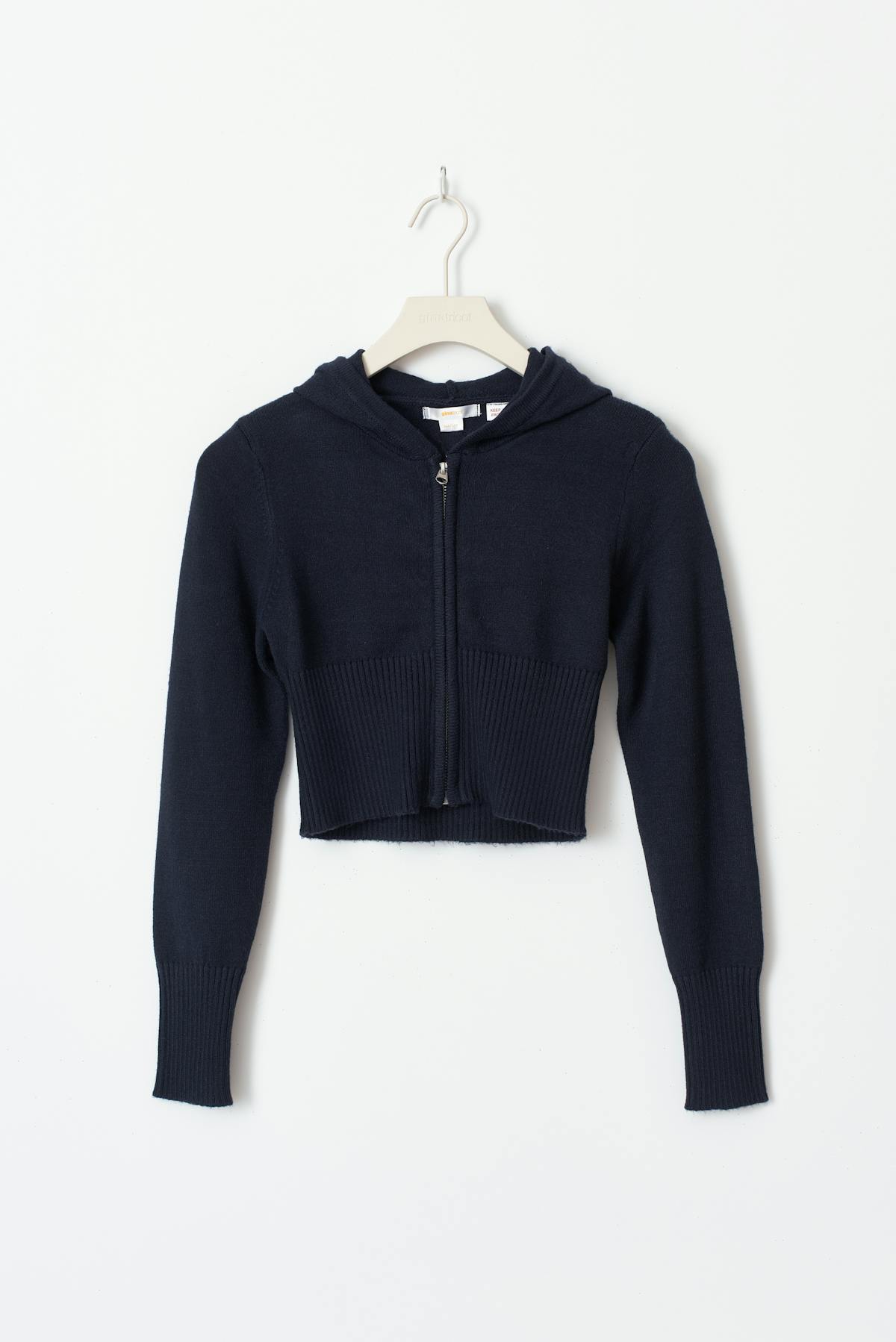 Knitted yoga hood - Bleu marine