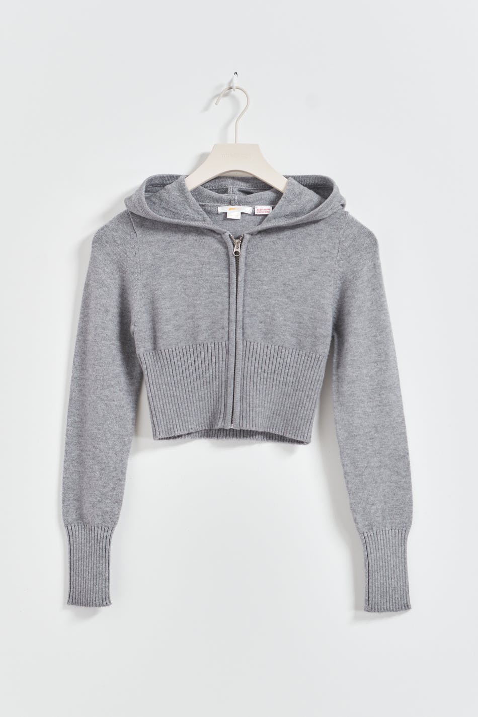 Knitted yoga hood - Grey melange