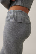 Knitted yoga pants - Grey melange