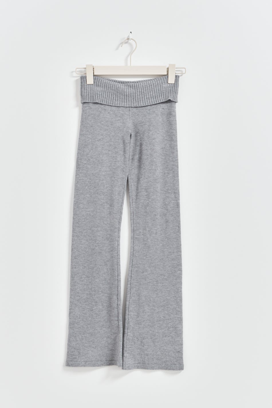 Knitted yoga pants - Grey melange