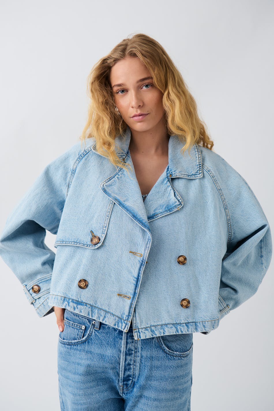 trench coat - Bleu clair