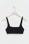 Sporty rib bralette - Noir