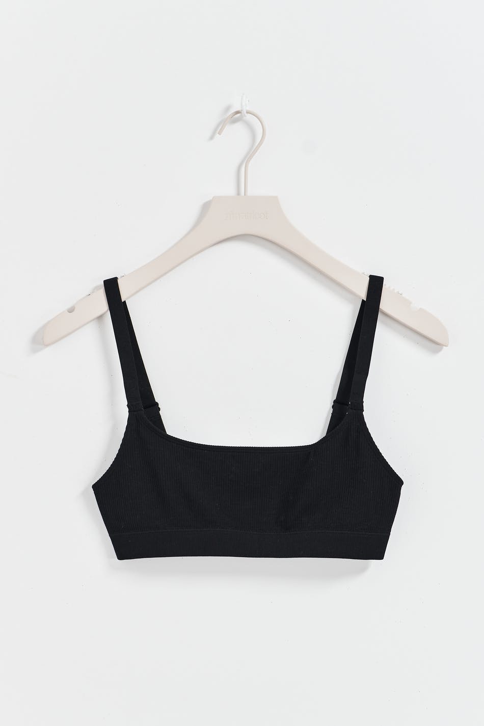 Sporty rib bralette - Noir