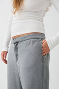 Rib long sleeve top - Blanc cassé
