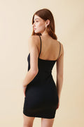 Strap mini dress - Noir