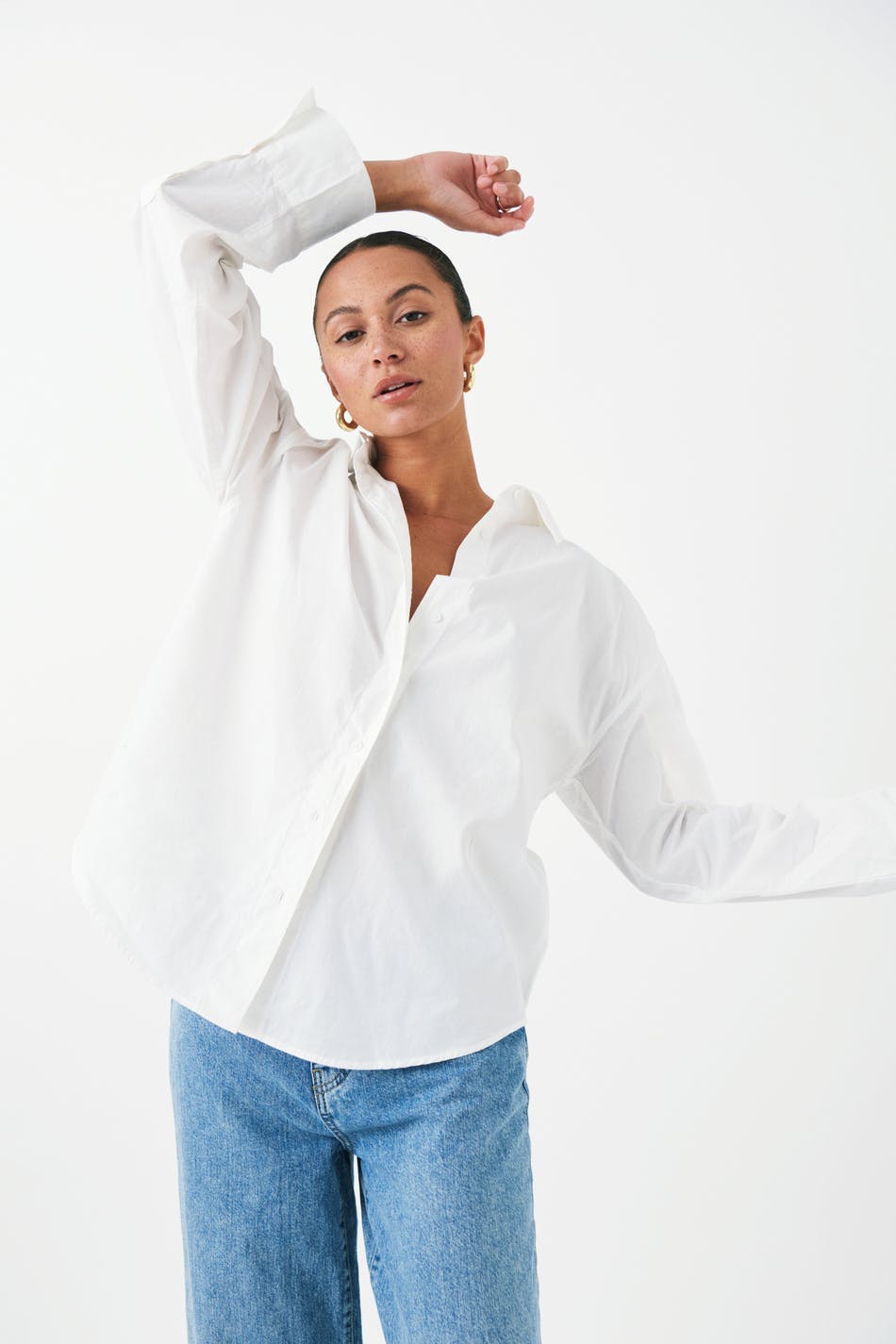 Poplin shirt - Green stripe