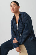 Poplin shirt - Blue/white