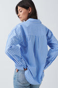 Poplin shirt - Grey/white
