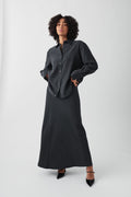 Viscose maxi skirt - Offblack