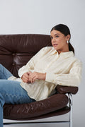 Crinkled shirt - Crème