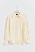 Crinkled shirt - Crème