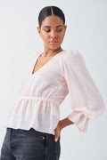 Peplum blouse - Rose