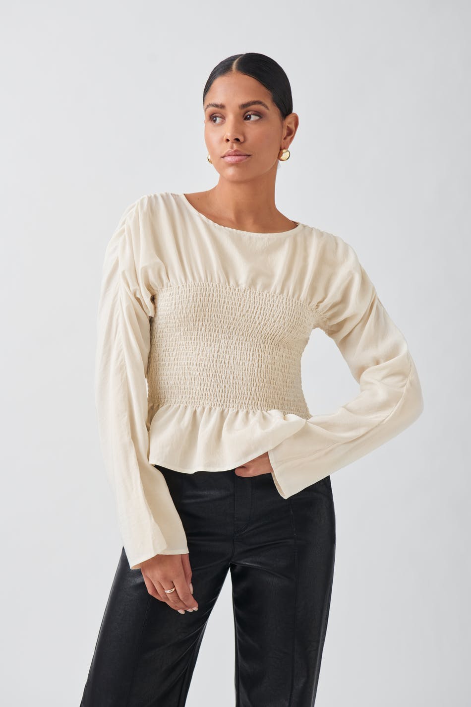 Puff sleeve blouse - Creme