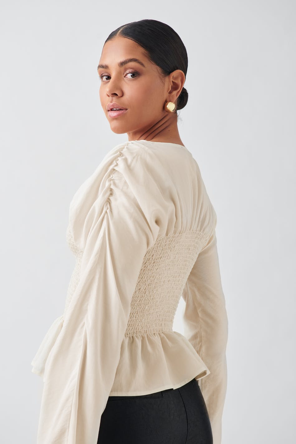 Puff sleeve blouse - Creme