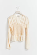 Puff sleeve blouse - Creme