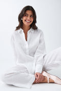 linen shirt - Blanc