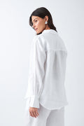 linen shirt - Blanc