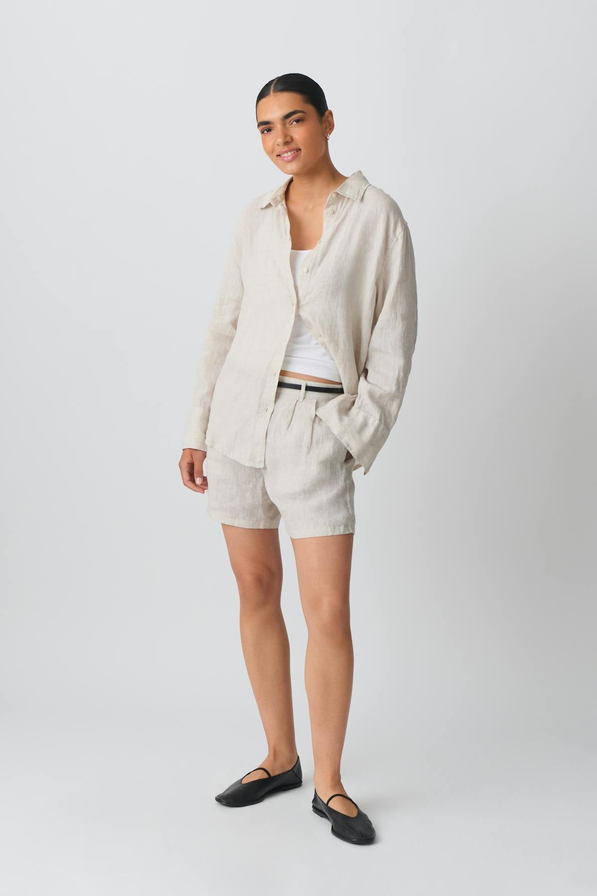 linen shirt - Bleu marine