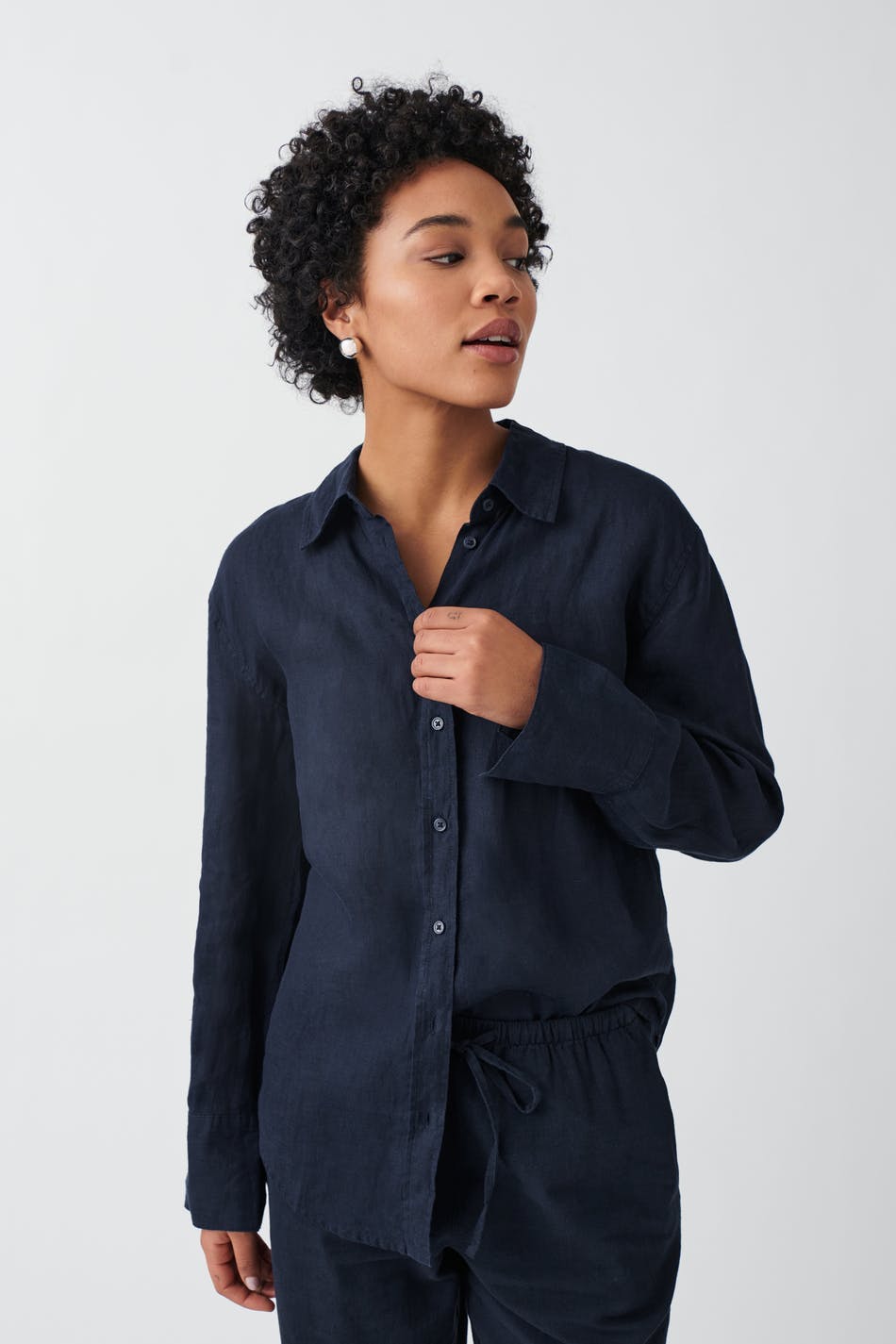 linen shirt - Blanc