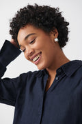 linen shirt - Blanc