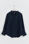 linen shirt - Bleu marine
