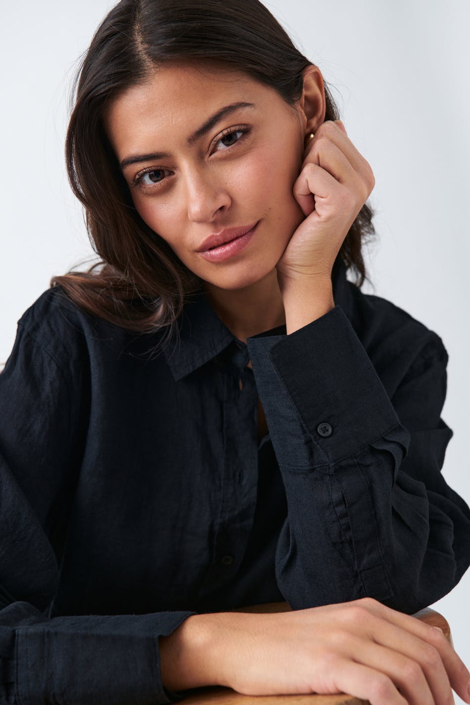 linen shirt - Bleu marine
