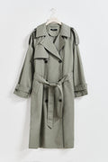 Maxi trench coat - Shadow green