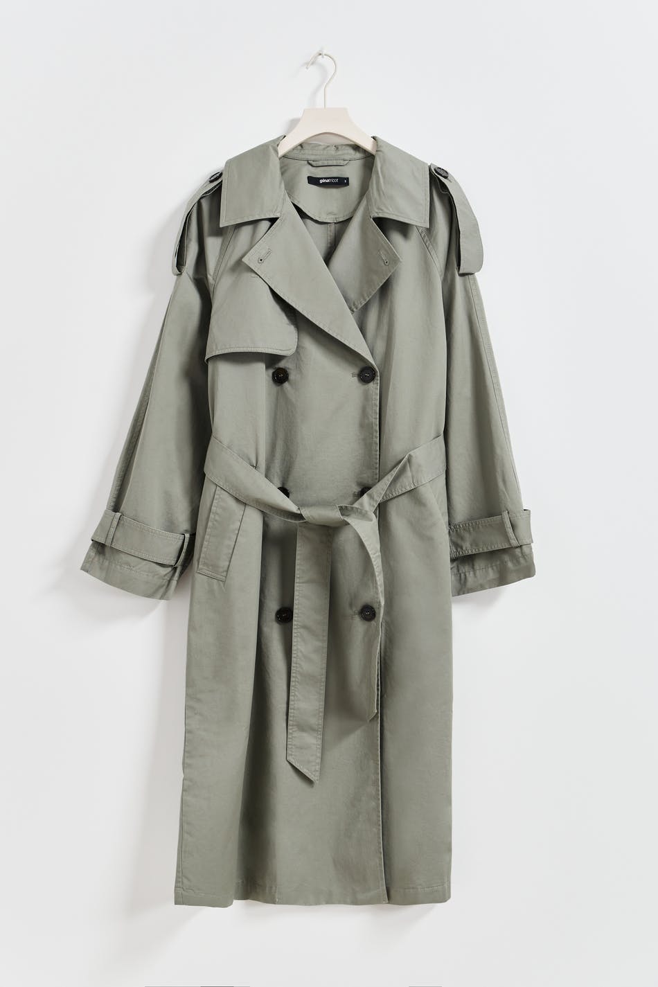 Maxi trench coat - Shadow green