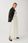 Wide maxi skirt - Crème