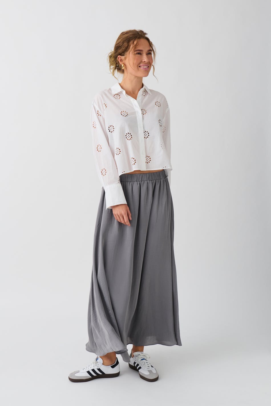 Wide maxi skirt - Noir