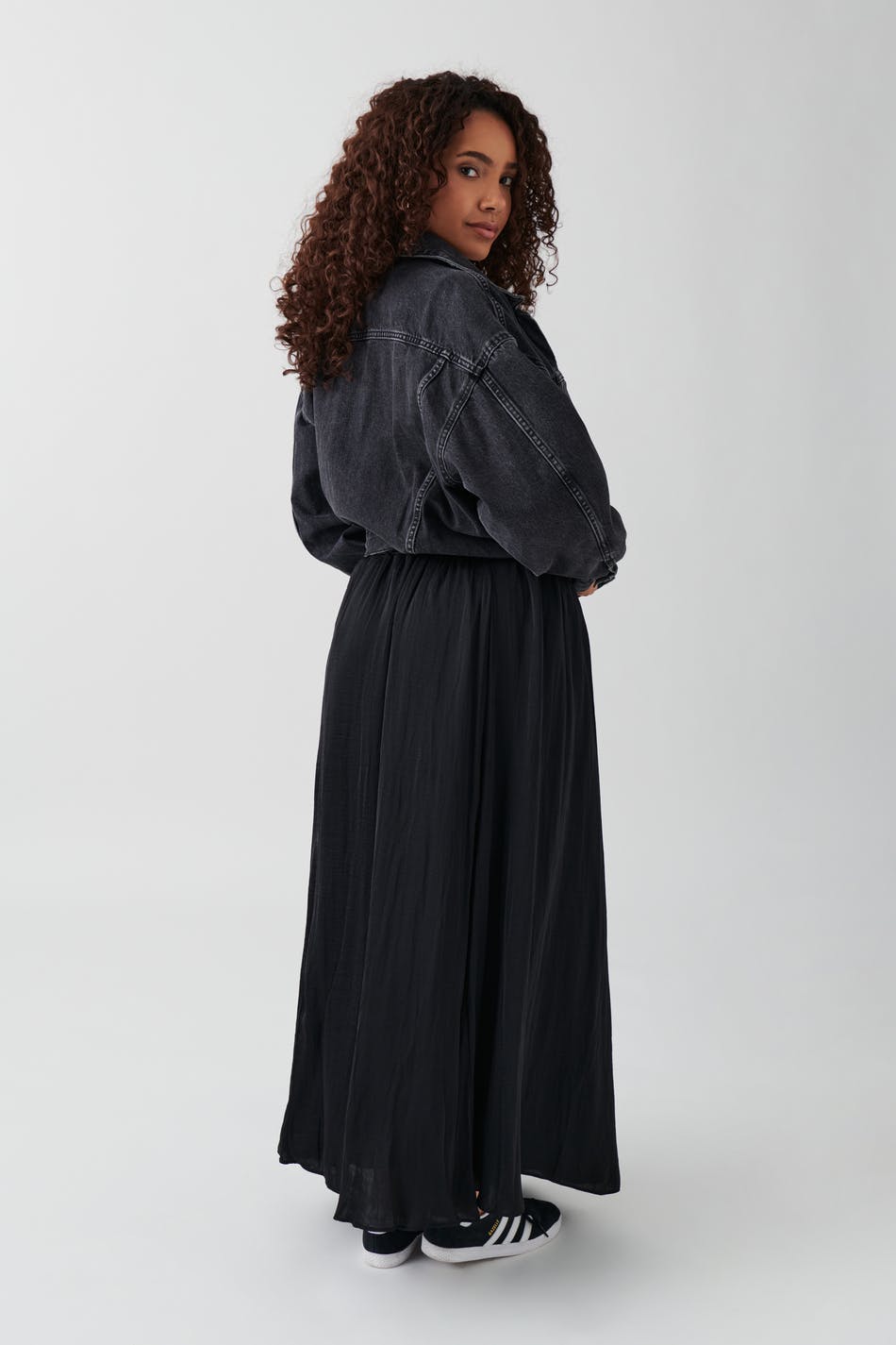 Wide maxi skirt - Noir