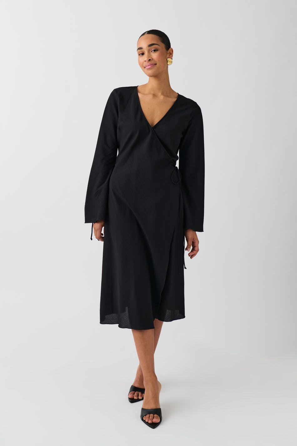 Midi wrap dress - Noir
