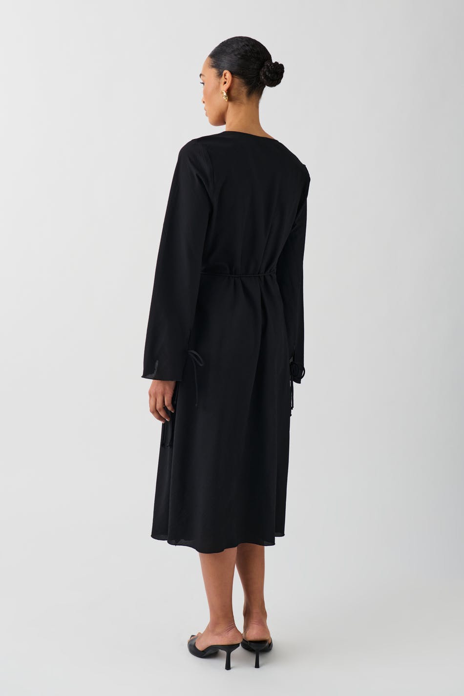Midi wrap dress - Noir