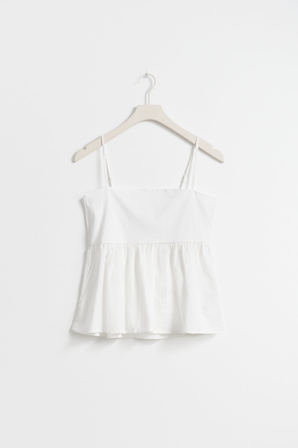 linen blend singlet - Blanc