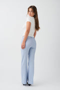 linen blend trousers - Noir