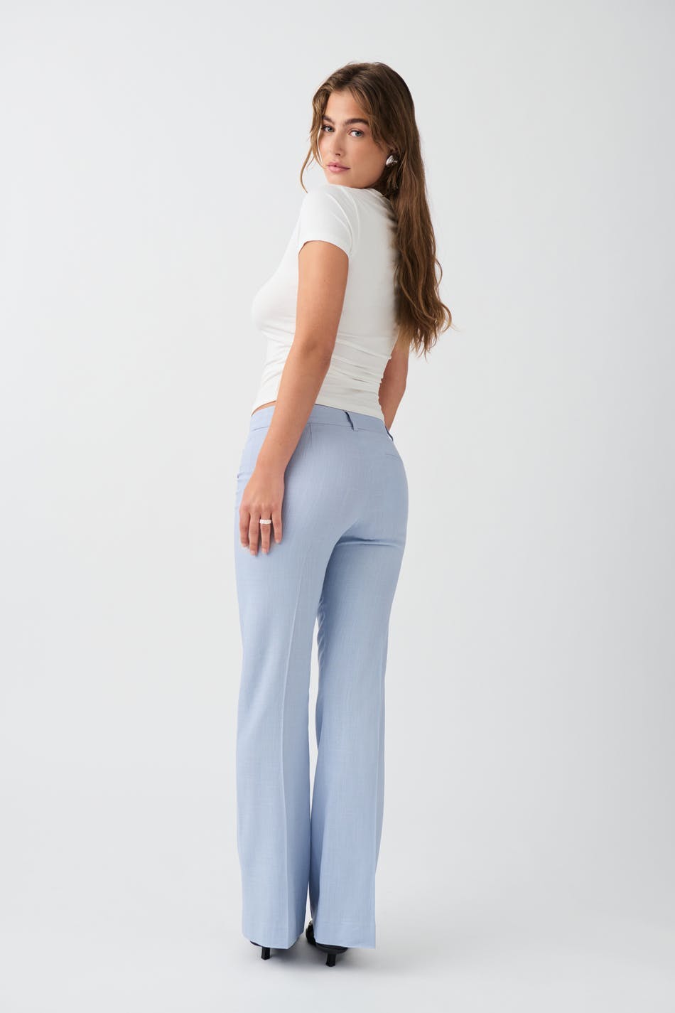 linen blend trousers - Noir
