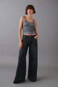 Slouchy wide jeans - Tinted blue