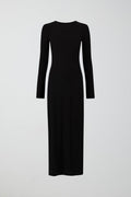Soft touch jersey maxi dress - Noir