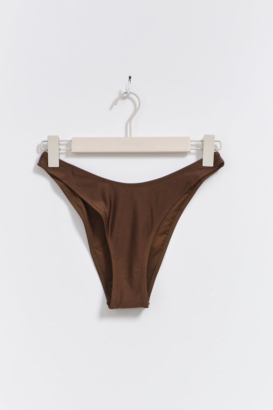 High leg bikini brief - Marron