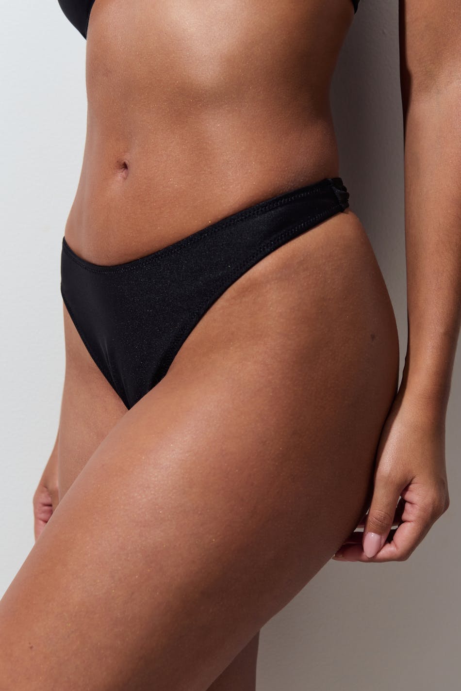 High leg bikini brief - Noir